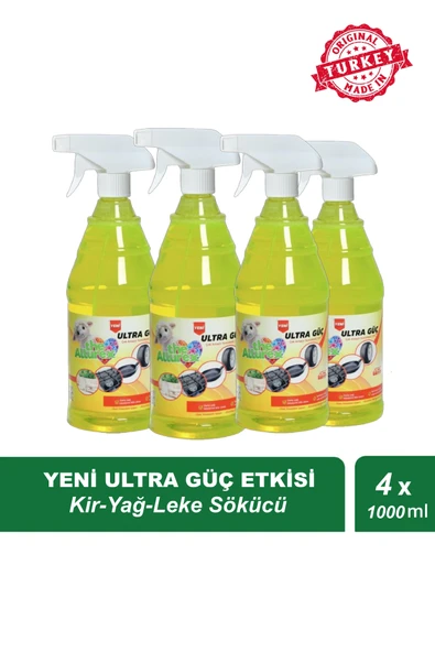 YENİ ULTRA GÜÇ ETKİSİ (Kir-Yağ-Leke Sökücü) 1000 ml x4 adet - 1