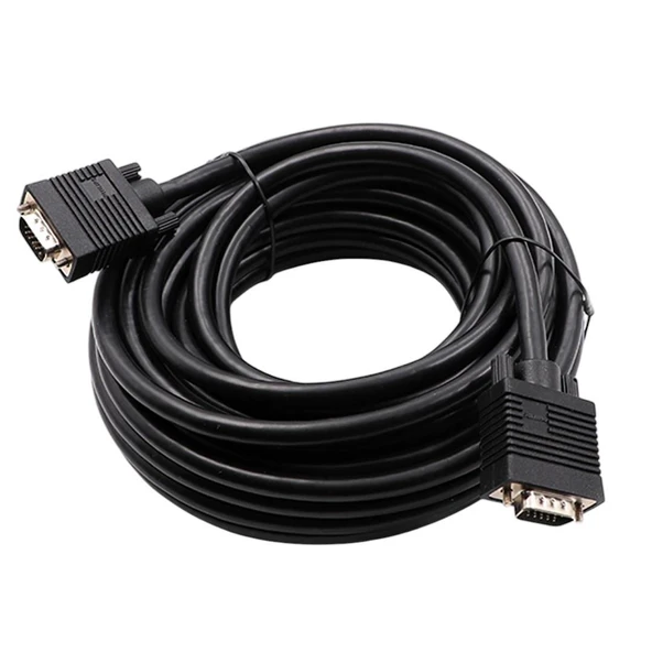 Philips SWV6139H/93 Siyah 3+6 Erkek-Erkek 15 Pin 10 Metre Vga Kablo Pc Bilgisayar Monitör Görüntü Kablosu - 5