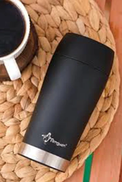 Penguen-3027 Siyah Mug Termos 400ml