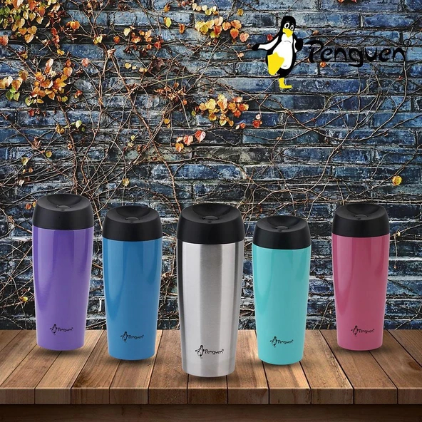 Penguen-3027 Mavi Mug Termos 400ml - 2