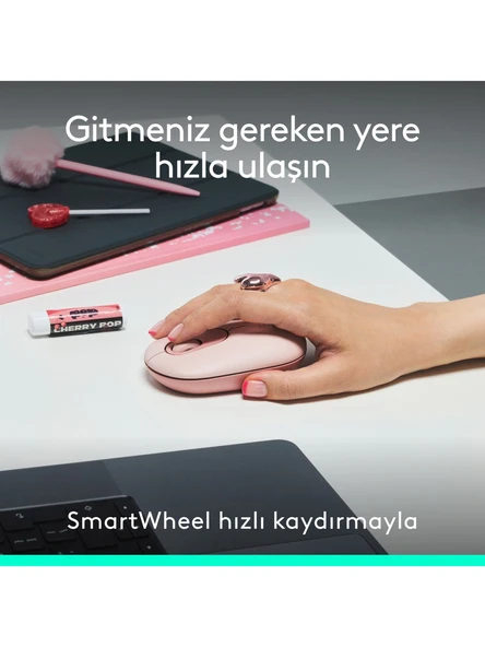 Logitech Pop Icon Combo 920-013077 Pembe Kablosuz Klavye Mouse Seti - 3