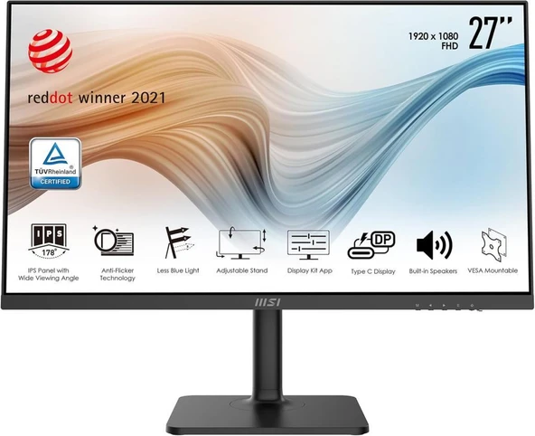 MSI Modern MD271P 27" 5 ms Full HD Pivot IPS 75 Hz Monitör - Teşhir