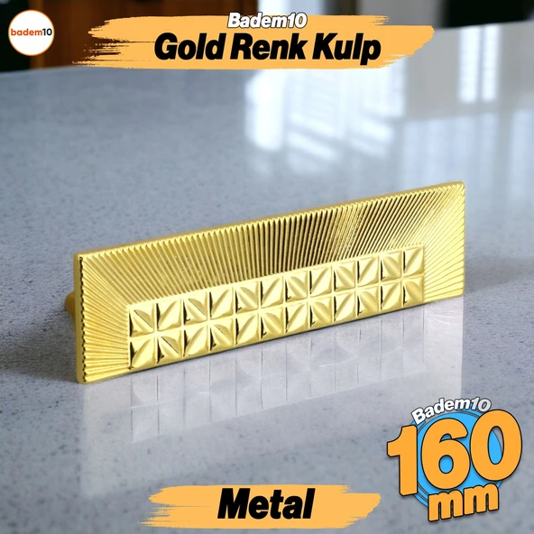 Kayı Metal Gold Altın Kulp 160 mm Mobilya Çekmece Mutfak Dolabı Dolap Kapak Kulpları Kulb Kulpu