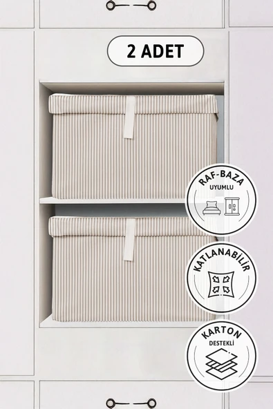 Kapaklı Mega Plus 2'li Hurç 70x40x30 - Kahverengi