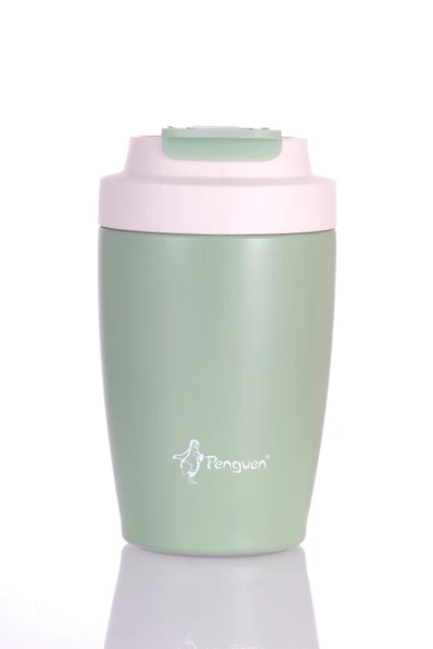 Penguen-3047 Yeşil Pipetli Mug Termos 400 Ml - 5
