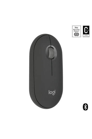 logitech M350s Pebble 2 Kablosuz Mouse - Grafit - 3