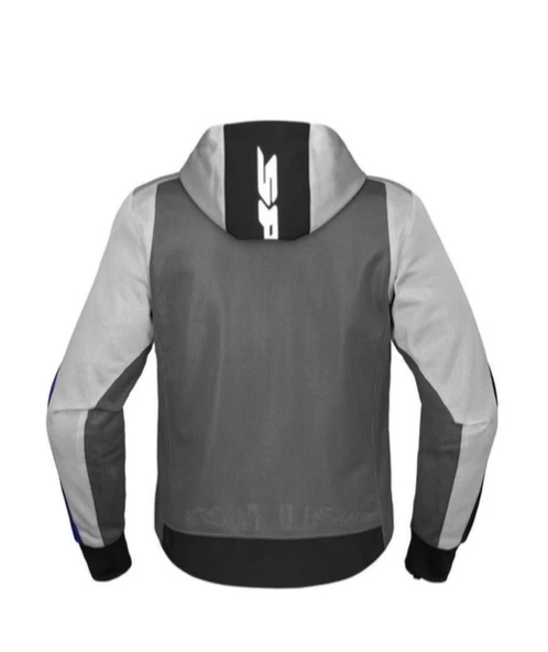 CEKET SPIDI HOODIE NET TEKSTİL MAVİ/GÜMÜŞ - 2