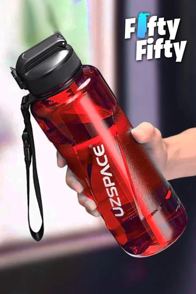 Uzspace FiftyFifty PİPETLİ  MEGA BOY 1500ml Tritan Su Matarası - 9