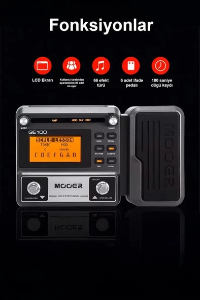 Mooer GE100 Gitar Çoklu Efekt Prosesörü - 3