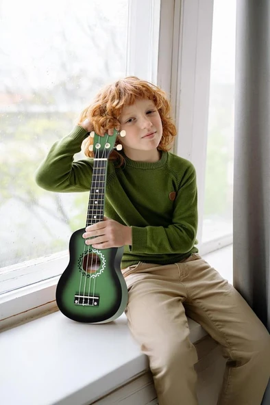 Midex UKX-500GR Sunburs Efektli Maun Soprano Ukulele Full Set - 4