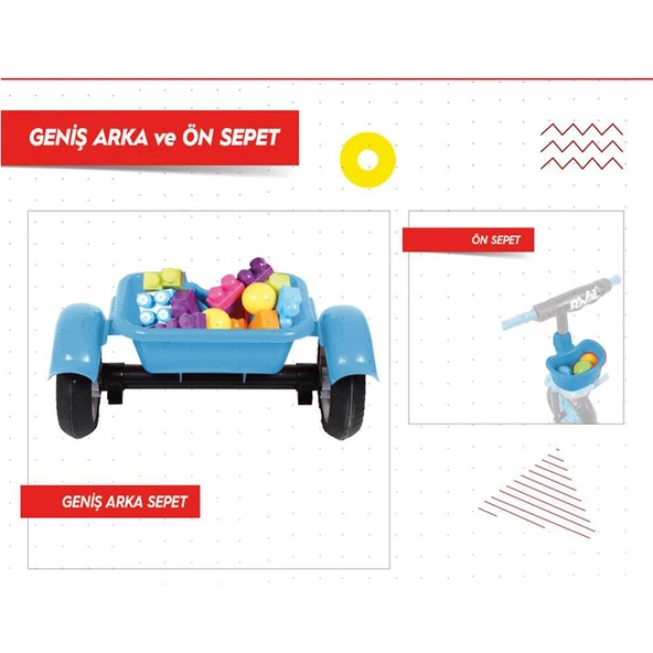 Rival Rv503 Volt 3 Tekerlekli Eva Teker Patlamaz Ses Yapmaz Çocuk Bisikleti Kırmızı - 6