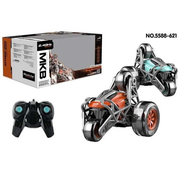 MKB-5588-617 Kumandalı Şarjlı Four Wheeler  Stunt Car -Vardem - 3