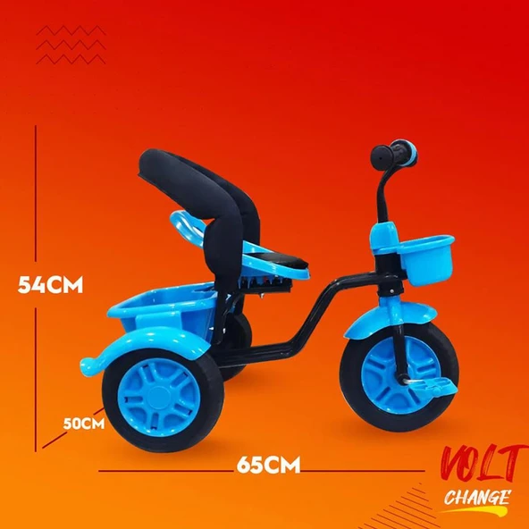 Rival Rv503 Volt 3 Tekerlekli Eva Teker Patlamaz Ses Yapmaz Çocuk Bisikleti Kırmızı - 4