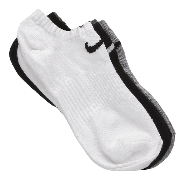 NIKE PERFORMANCE LIGHTWEIGHT COTTON ANKLE SOCKS  3LÜ RENKLİ ÇORAP SX4705-001 - 5