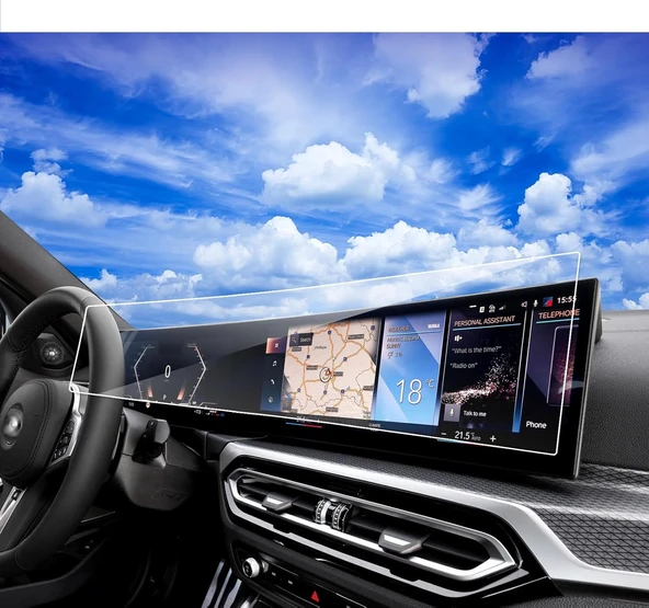 BMW 5 Serisi 2024 Model Gösterge ve Dokunmatik Bilgi Ekranı Uyumlu  9H Nano Ekran Koruyucu - Resim 2