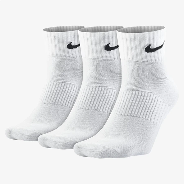 NIKE EVERYDAY LIGHTWEIGHT PERFORMAS COTTON ANKLE HALF SOCKS  3 lü Beyaz Çorap SX7677-100 - 5