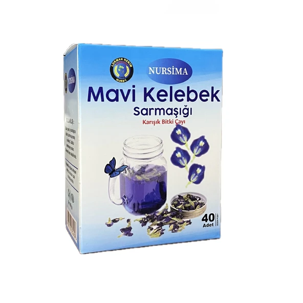 Mavi Kelebek Sarmaşığı Çayı 40lı Süzen Poşet Çay