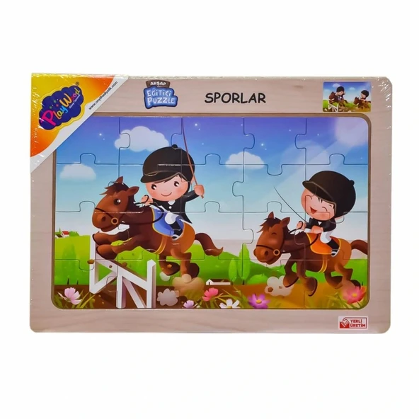 ONY-85-86-87-88 Ahşap Eğitici Puzzle Sporlar -Onyıl - 2