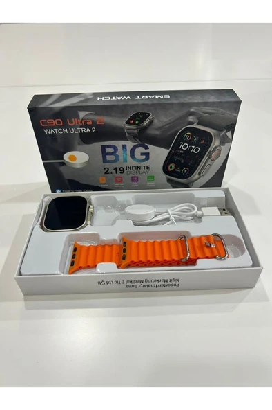 Defne Star Akıllı Saat Bluetooth Lu Tüm Telefonlarla Uyumlu 2.19 Inç 150mah Uw13l C90 Ultra - 2