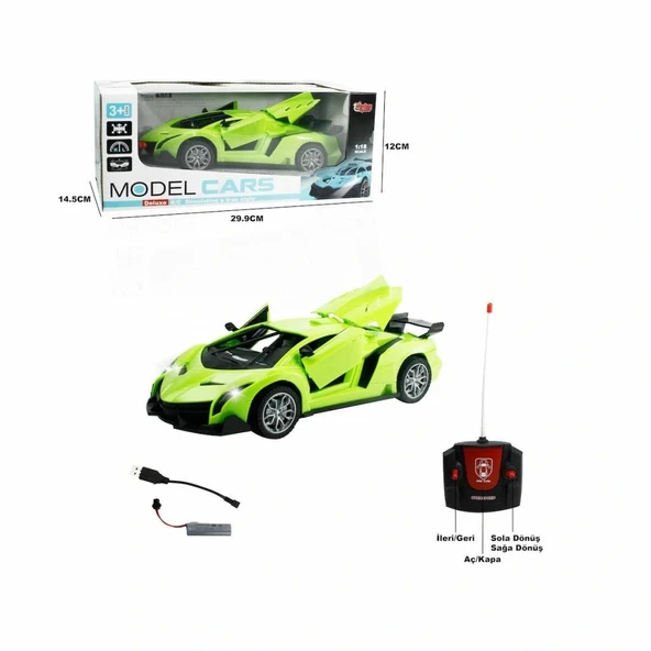 XFG-789-104C Kumandalı Şarjlı 1:18 Kapı ve Bagaj -Vardem - 5