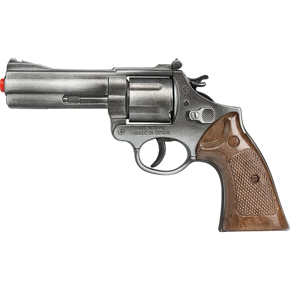 12 Lİ KAPSÜL TABANCASI VIP KALİTE REVOLVER GUN METAL KAPSÜL TABANCASI OYUNCAK TABANCA KILIFLI MODEL - 5