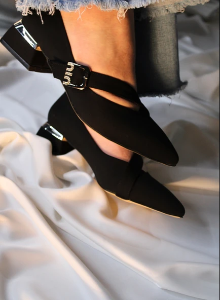 Mybellashoes Taşlı Tokalı Kadın Babet - 2