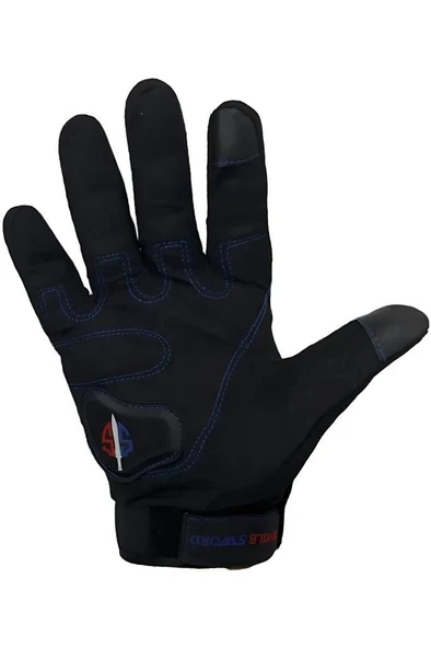 Single Sword Tam Parmak Dokunmatik Özellikli Destekli Taktik Motorcu Eldiveni - 6