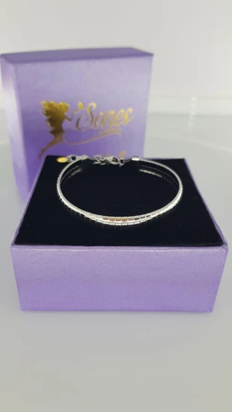 Gümüş Rengi Çelik Bileklik Sns403433 - Resim 2