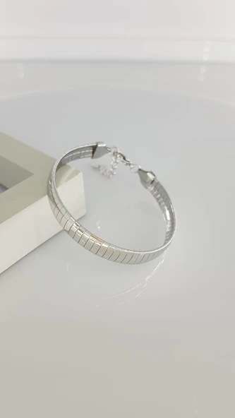 Gümüş Rengi Çelik Bileklik Sns403433 - Resim 3