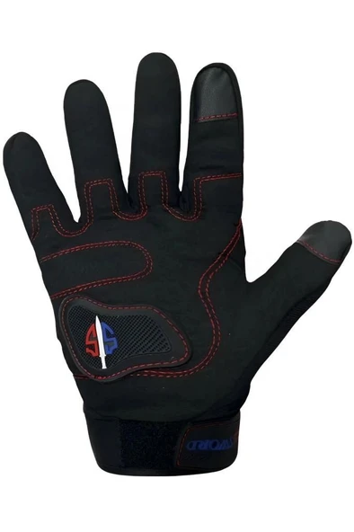 Single Sword Tam Parmak Dokunmatik Özellikli Destekli Taktik Motorcu Eldiveni - 3