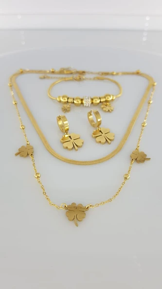 Yonca Çelik Takı Seti Sns506 - Resim 2