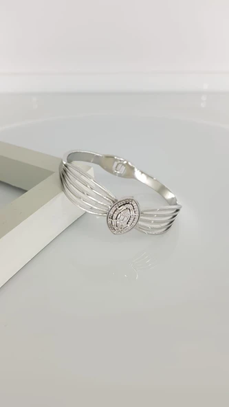 Baget Taşlı Çelik Kelepçe Sns006 ürün görseli 1