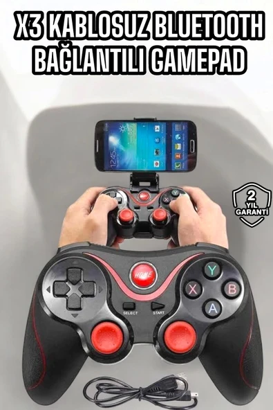 Game Stick Android Uyumlu Gamepad X3 Standlı Oyun Kolu Bluetooth Bağlantılı