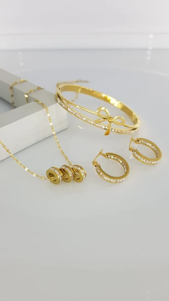 HEDİYE Gold Çelik Takı Seti 311 ürün görseli