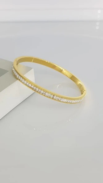 Pırıltı Taşlı  Çelik Kelepçe Sns005 - Resim 2