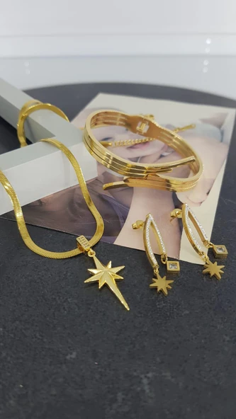 Kuzey Yıldızı Çelik Takı Seti Sns50026879 ürün görseli