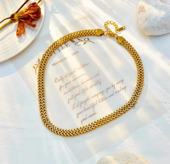 Kalın Hasır çelik kolye Sns2029040 - Resim 3