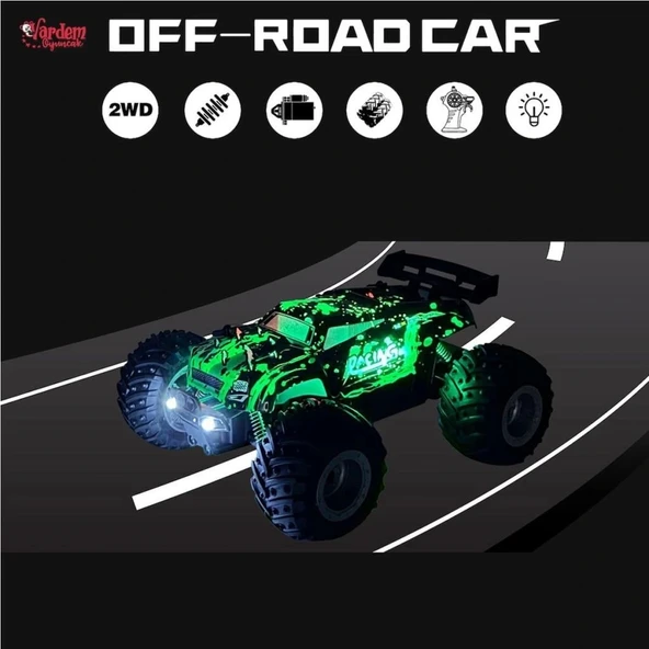 Nessiworld DS-1258A Uzaktan Kumandalı Full Fonksiyon 2.4G 1:18 Şarjlı High Off Road Araba - 3