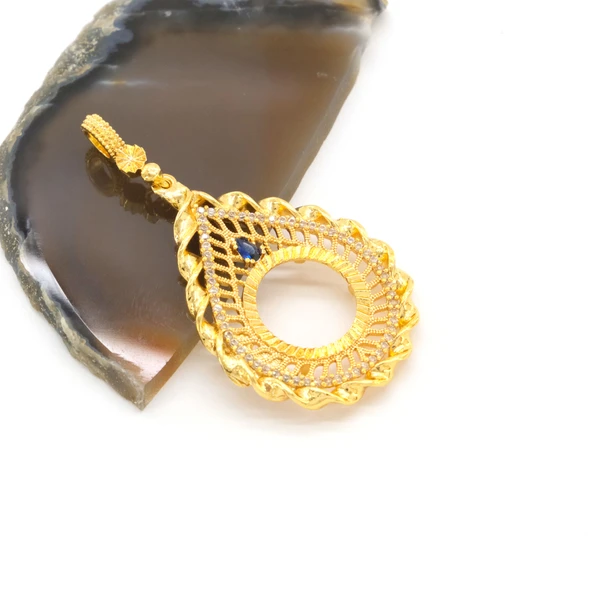 Çeyrek Altın Çerçeveli Kolye Ucu Altın Kaplama TGR-674 - Resim 2