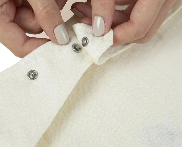 Nessiworld   Emzik Askılı Müslin Önlük 837 Ekru - Resim 4