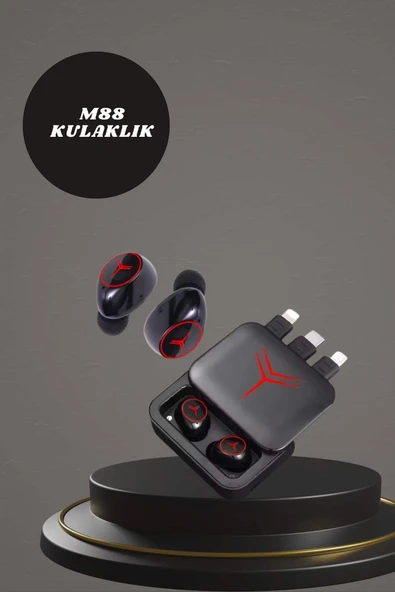 Dijital Göstergeli Powerbank Kablosuz Kulaklık ve 7 Kordonlu Yeni Nesil Akıllı Saat Dokunmatik Kontrol - 4