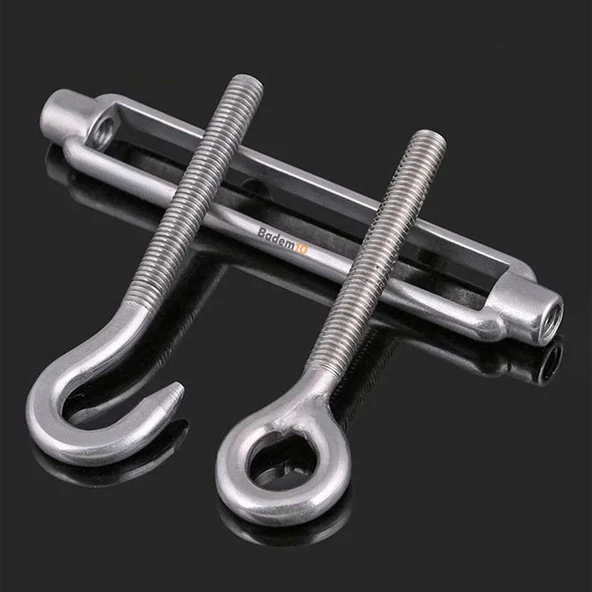 Çelik Kanca Yük Halat Gerdirme Germe Gergi Galvanizli Paslanmaz M16 Yüksek Dirençli Aparatı 1 Adet - Resim 2