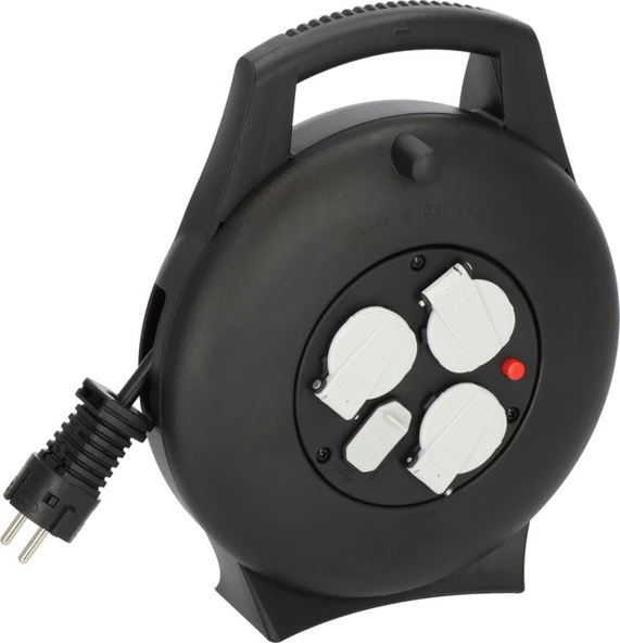 Brennenstuhl Vario Line 2 USB IQ Hızlı Şarj Özellikli 3 Soketli Kaçak ve Ani Isınma Sigorta Şalterli 10 M. Makaralı Kablo ürün görseli