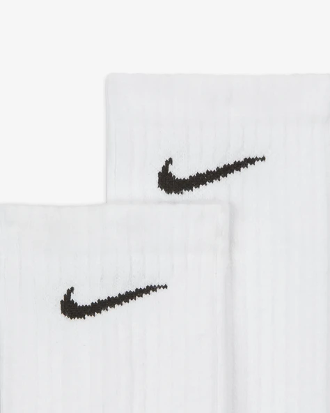 NIKE EVERYDAY LIGHTWEIGHT PERFORMANCE COTTON LONG SOCKS  3 lü Paket Beyaz Çorap - 3