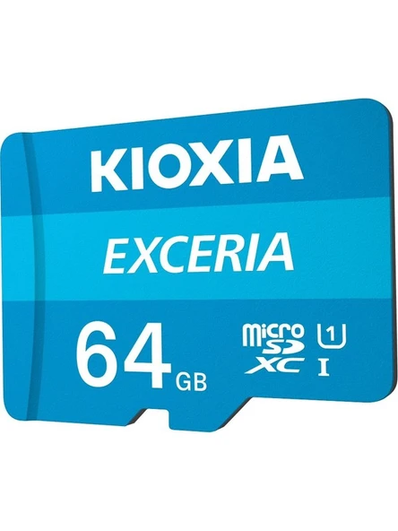 Kioxia 64GB Exceria Micro SDXC UHS-1 C10 100MB/sn Hafıza Kartı (LMEX1L064GG2)