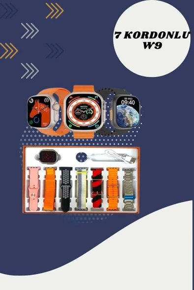 Yeni Nesil Akıllı Saat ve Bluetooth Kulaklık Kampanyası Dokunmatik Kare 7 Kordonlu - 5