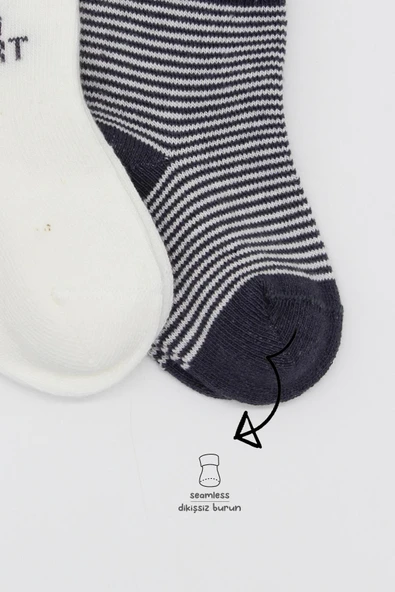 Bistyle 3'Lü Penye Soket Çorap 10110 Antrasit - 3