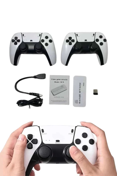 Game Stick 4K Retro Çift Kollu Atari Oyunlari +20000 Oyunlu Konsol Nostalji - 5