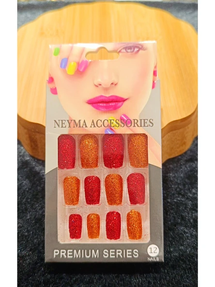 Monalisa Home Simli Çift Renk Takma Tırnak ürün görseli 1