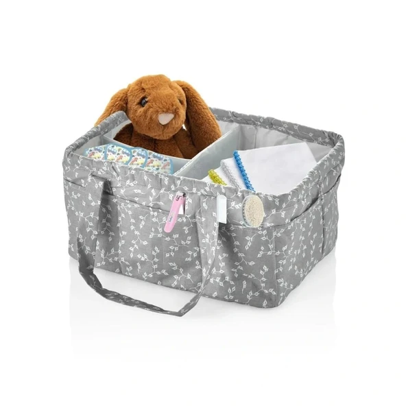 Nessiworld BabyJem Katlamalı Anne & Bebek Organizer 795 Gri Çiçek - 2